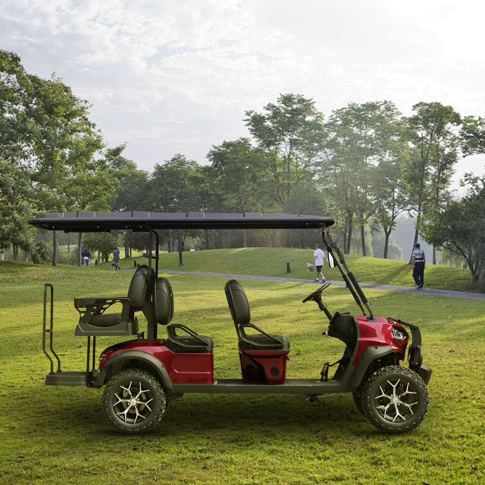 Powerful 4 Wheel Drive 6 Seater Electric Golf Cart/4x4 Drive 4wd Cargo Golf Cart with Lithium Battery and Off Road Tyres