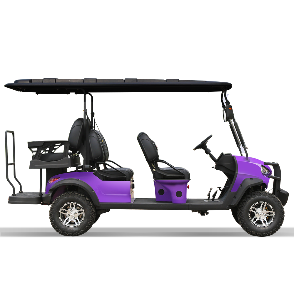 4 Seater Folding 72v Lithium Battery Electric Golf Cart Rough Terrain 2+2 Seats Off Road Golf Cart