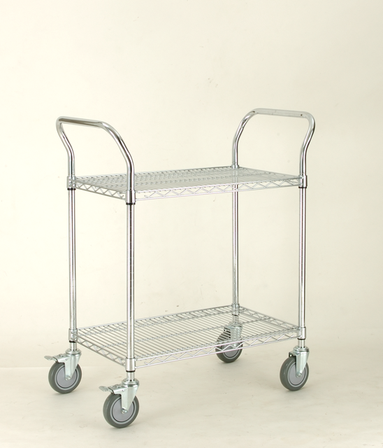 Esd Push Cart Wire Shelving Trolley