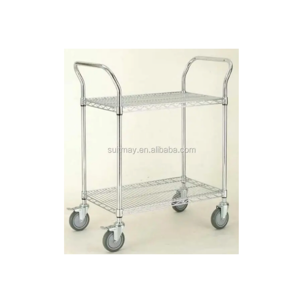 Esd Push Cart Wire Shelving Trolley