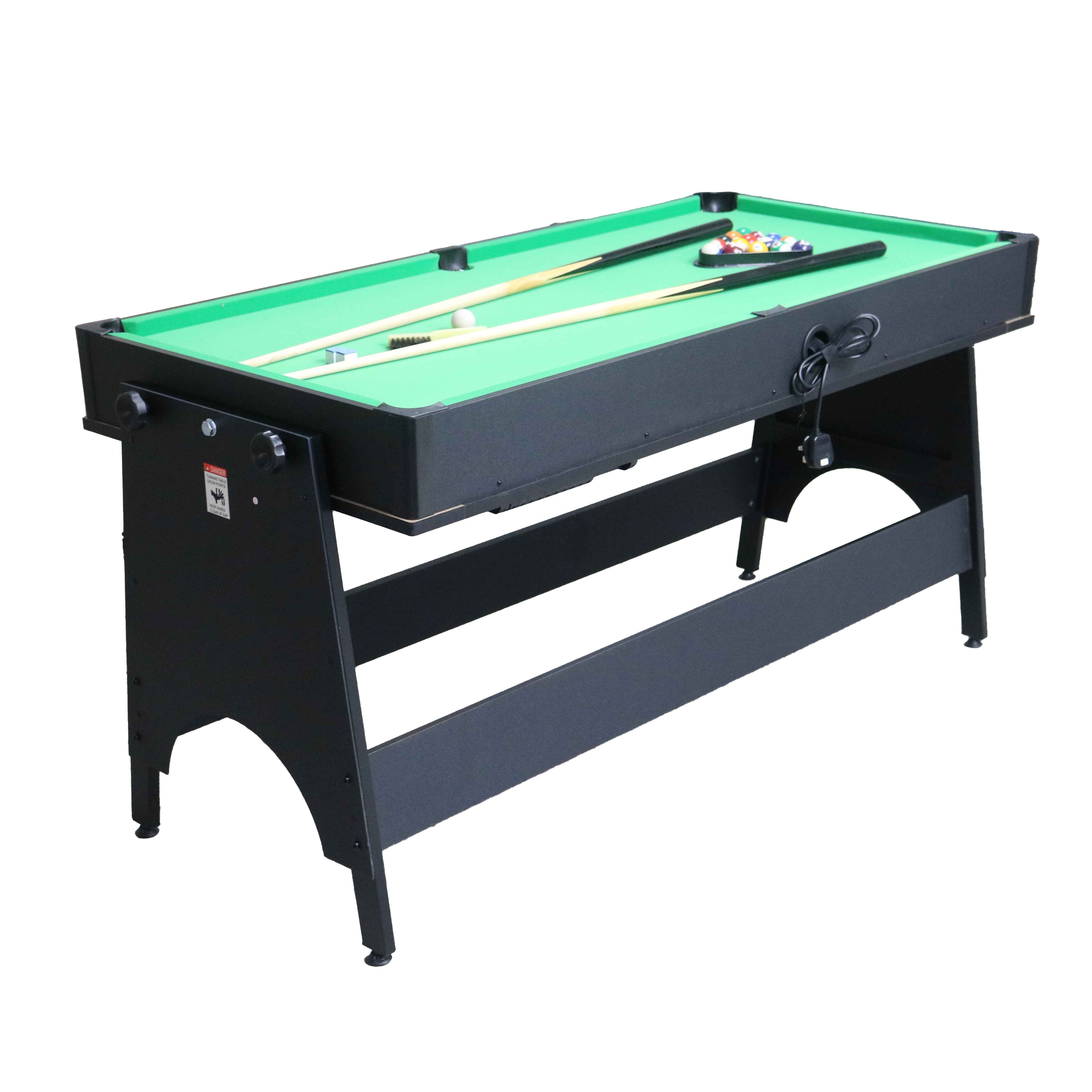 Upgrade Multi-function Flip Game Table Play 2-in-1 Air Hockey Table & Billiards Indoor Games