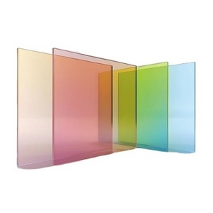 2024 New Colorful Good quality Hot sale Gradient glass Laminated Tempered colored glass for decoration commercial building door