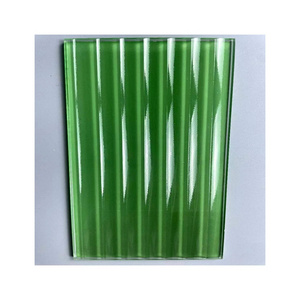 Hot sale rchitectural decoration glass embossed screen semi-transparent colored decorative glass wall decoration