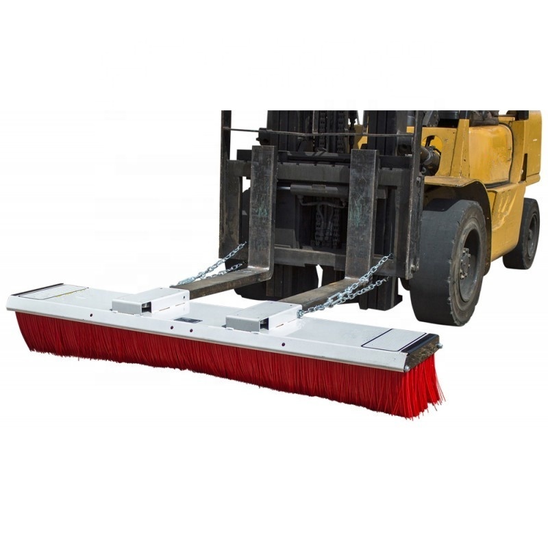 forklift fork mounted sweeper broom brush attachment