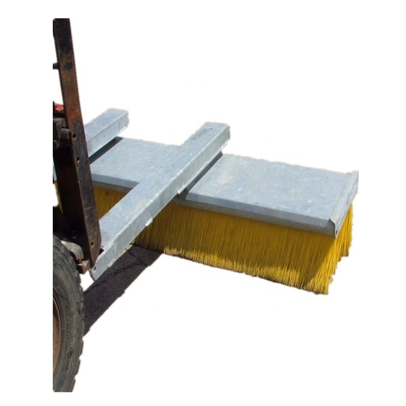 forklift fork mounted sweeper broom brush attachment