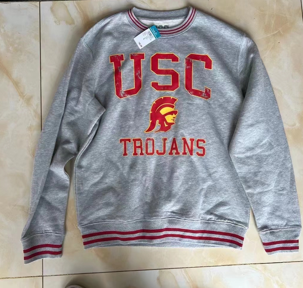 In Stock hoodies Wholesale price 2.9usd cheapest Streetwear USA University letter Print Unisex Oversized cotton60%/poly40%