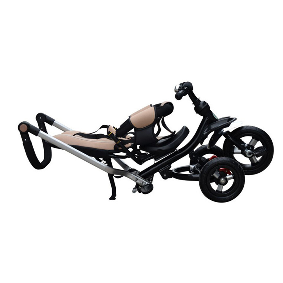 High quality 3 wheel kids trike 4 in 1 air tire 12 inch wheels baby tricycle with sun umbrella