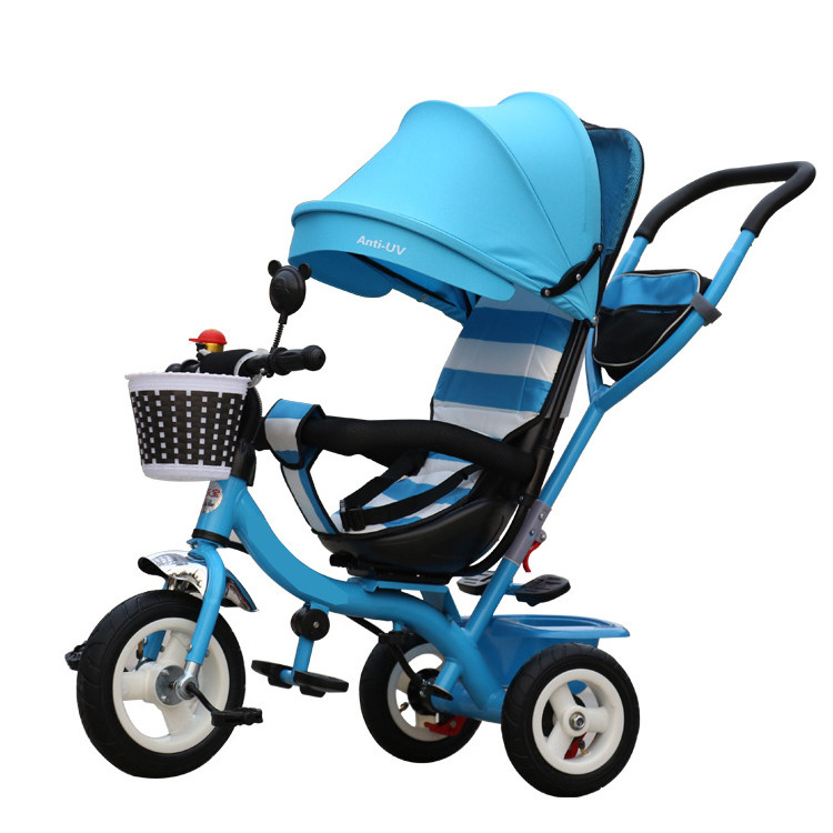 Best foldable baby tricycle big wheel ride on trikes 4 in 1 kids tricycle with umbrella for 2 years old