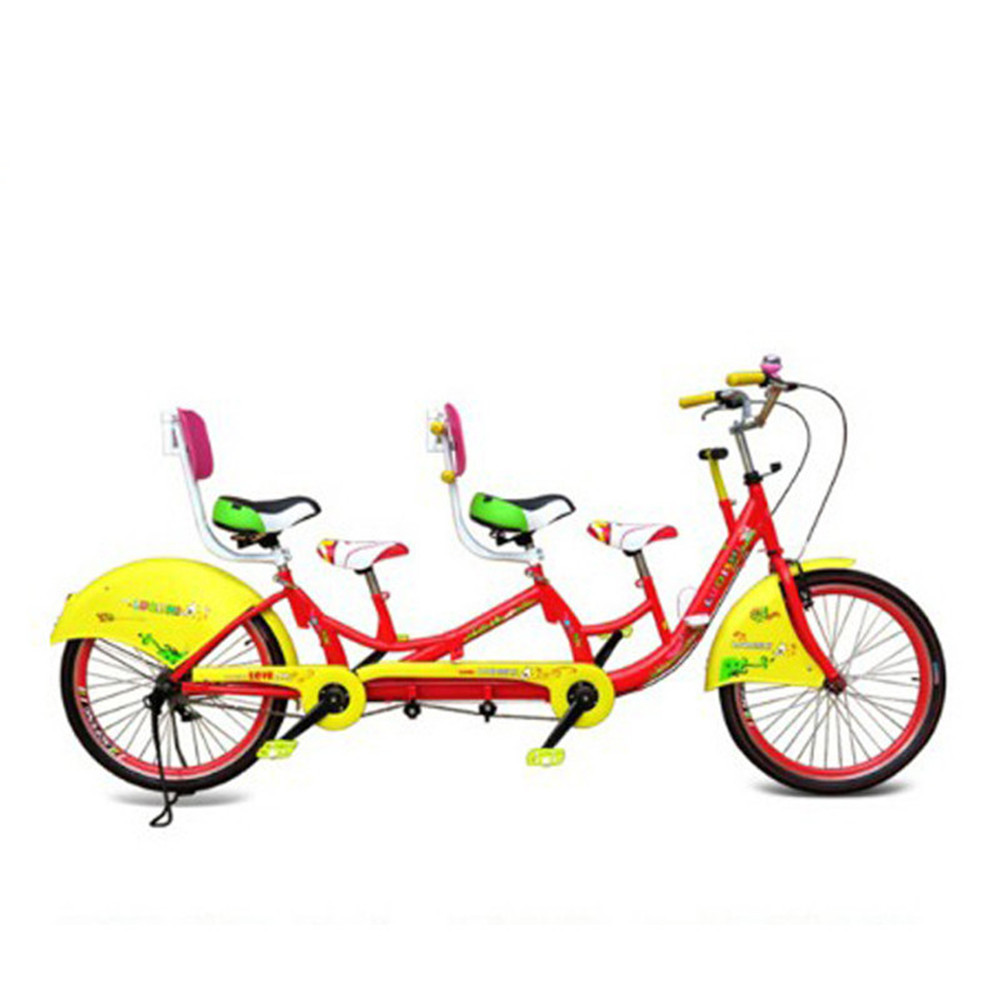 New design 2 wheel tandem bike 4 seats surrey bicycle for adult and kids