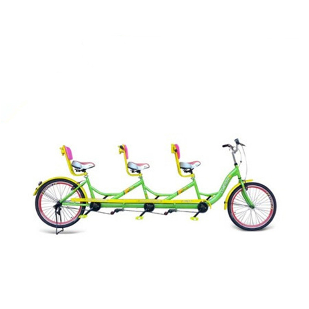 Hot sale 3 person touring bicycle 2 wheel surrey bike 3 seats tandem bike cycle for public park use