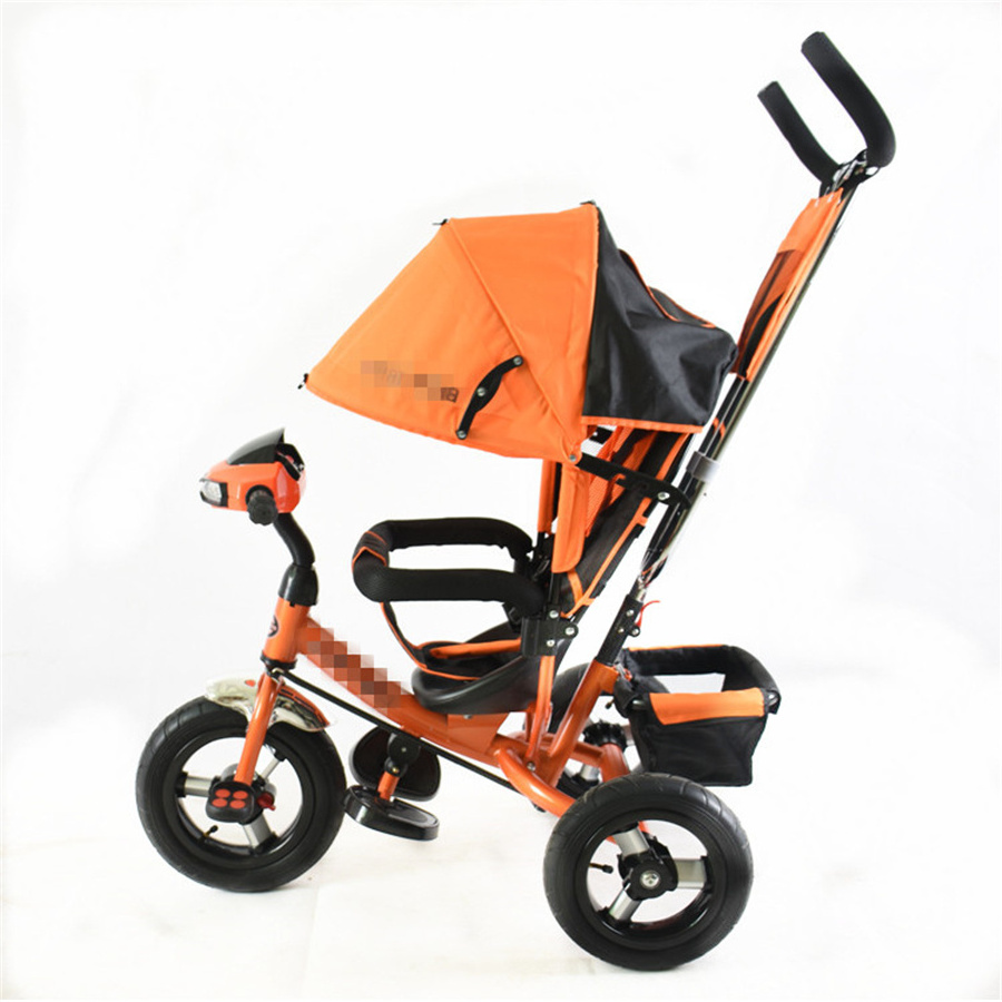 Online shipping push on girls baby stroller trike with umbrella 4 in 1 small kids tricycle for 2 year old