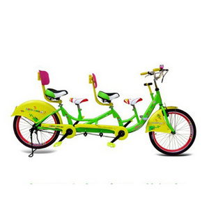 New design 2 wheel tandem bike 4 seats surrey bicycle for adult and kids