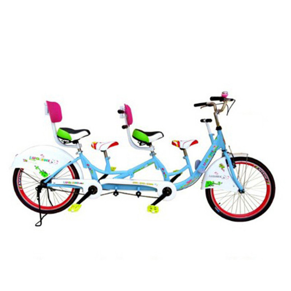 New design 2 wheel tandem bike 4 seats surrey bicycle for adult and kids