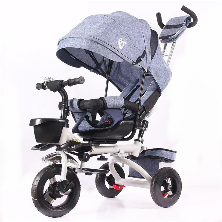 baby boy tricycle 4 in 1 3-wheel  3 wheeler bike tricycle kids  with handle and baby carrier india