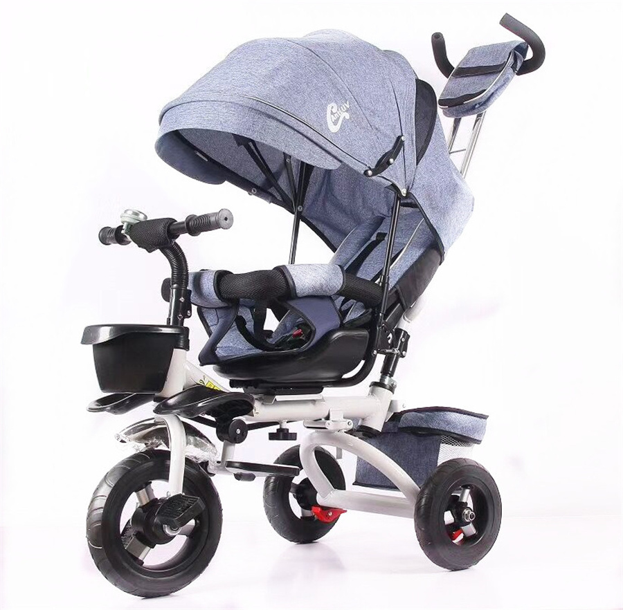 baby boy tricycle 4 in 1 3-wheel  3 wheeler bike tricycle kids  with handle and baby carrier india