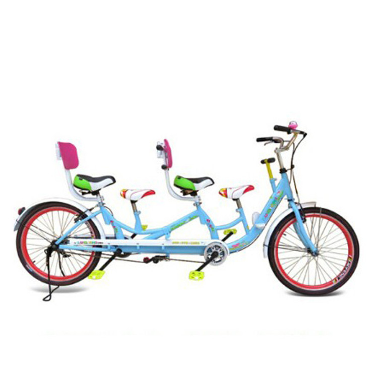 Colorful 5 person tandem bike for sightseeing/Fun Pedal Family Quadricycle/Touring 4 wheel Bicycles