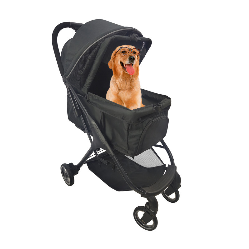 OEM ODM 4 Wheel Pet Stroller Travel Outdoor luxury Dog Stroller Folding Pet Trolley Dog Carrier Cart