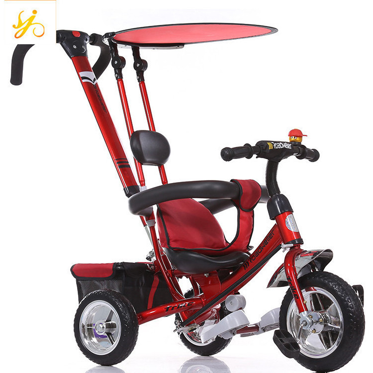 Factory little girls children tricycle rubber wheels / HOT SALE baby tricycle rotary seat / baby trike ride on car