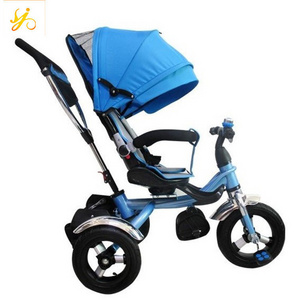 Factory little girls children tricycle rubber wheels / HOT SALE baby tricycle rotary seat / baby trike ride on car