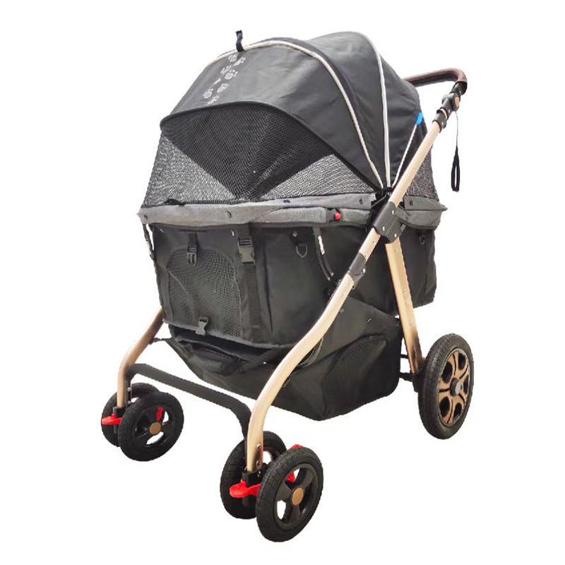 Hot Sale Aluminum Frame Big Size Cat Cart Carrier Dog Cat Stroller for Medium Dogs