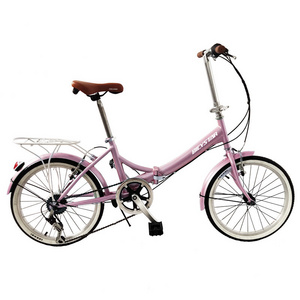 Aluminum 16 inch 20" wheels ramp manual galaxy 7 speeds folding bike 20 inch 7 speed folding bicycle