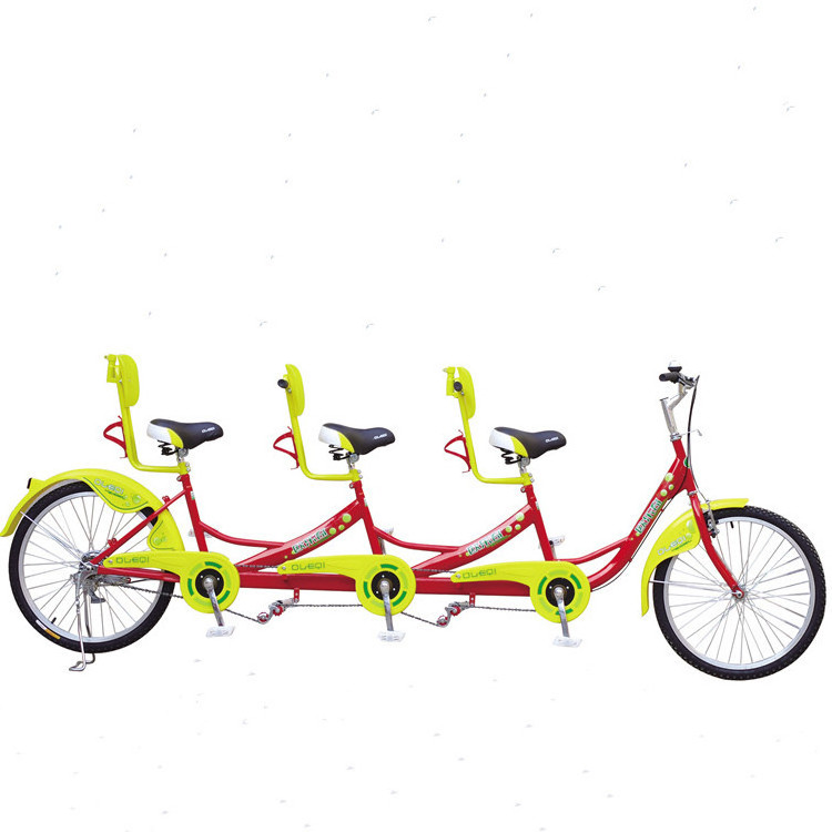 2 Person 4 wheels Quad Surrey Bike for tourist/soft leather saddle/tandem bike in bicycle