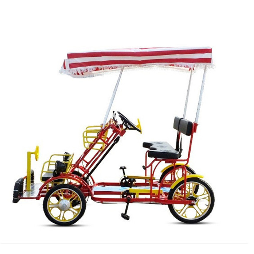 used tandem  solar sightseeing bicycle electric quadricycle for sale bike 4 person mow 1 piece