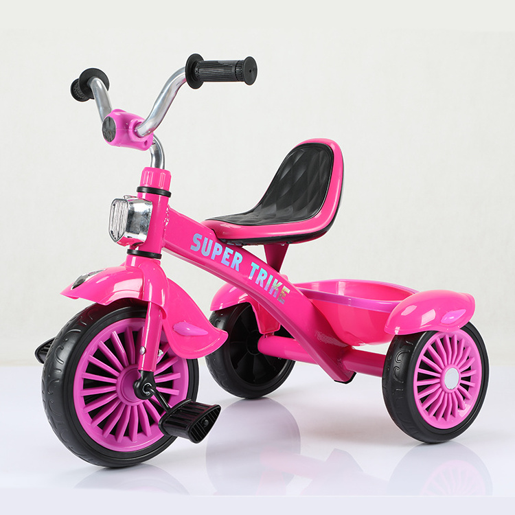 tricycle fold kids children bicycle toy cars hot pink retro bike for kids three wheel