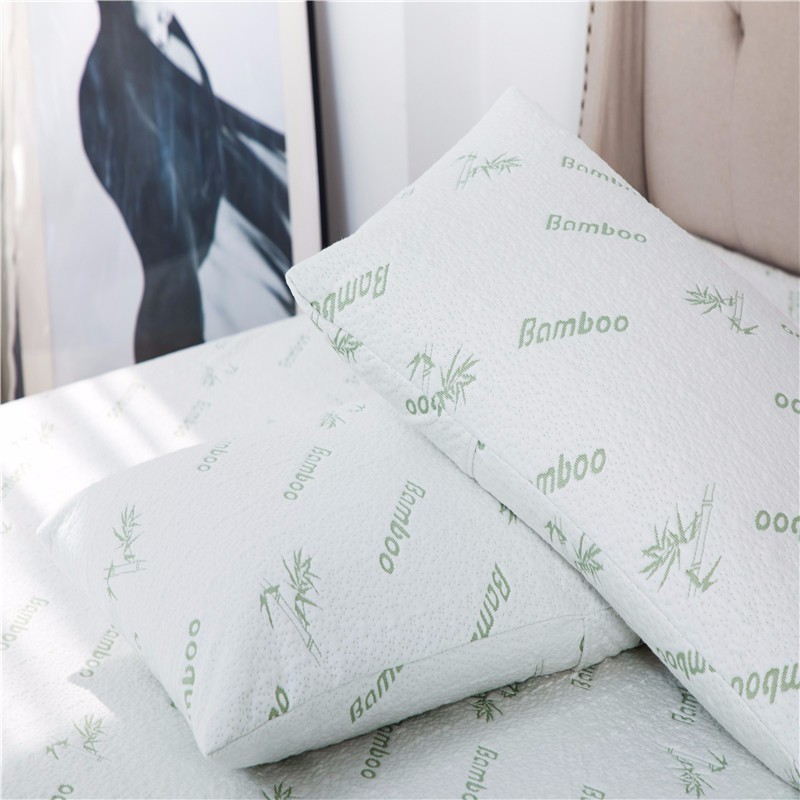 Bamboo Jacquard Hypoallergenic Waterproof Protector Cover Pillow Case with Zipper