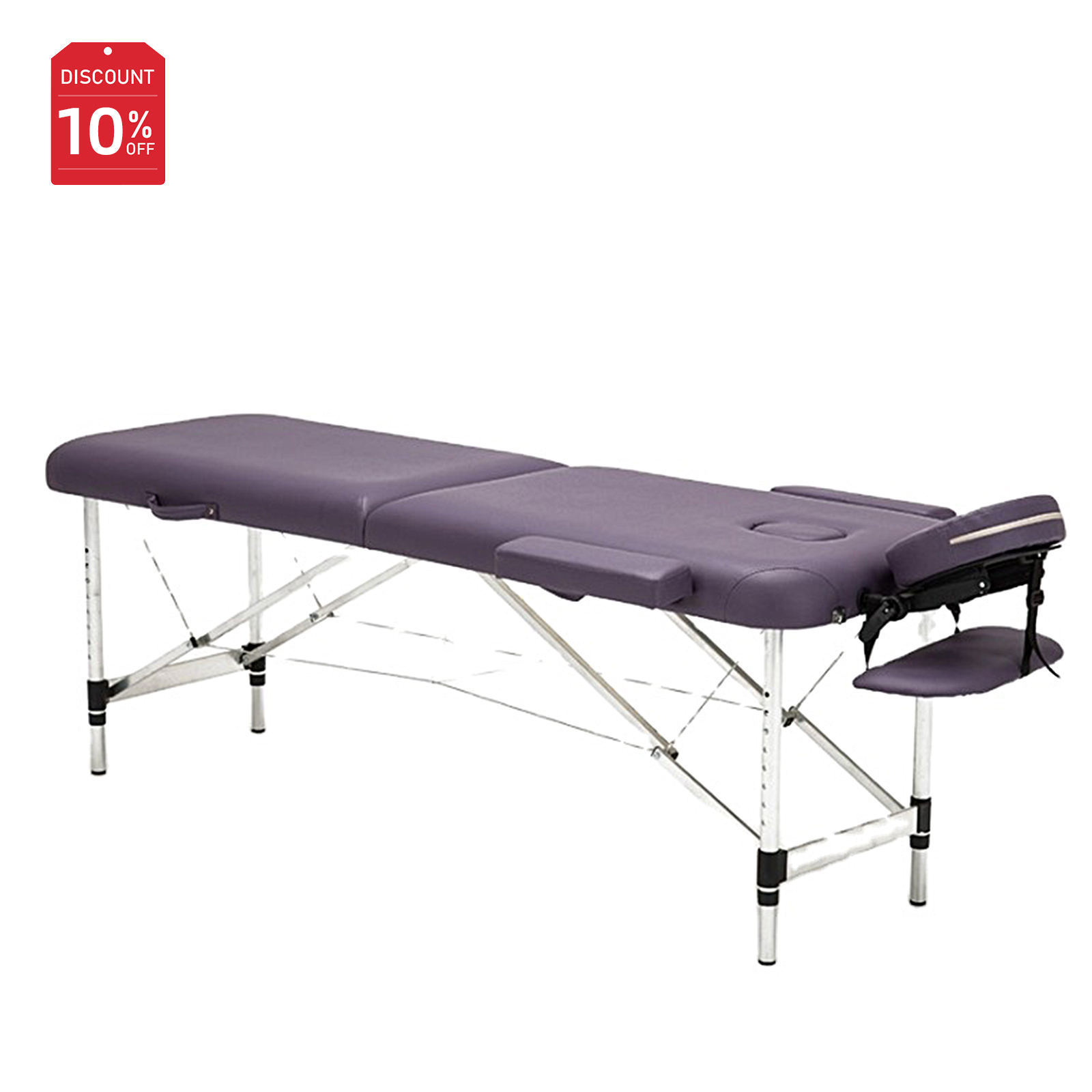 Beauty Salon Aluminum Matel Table De Massage Memory Foam Topper Lash Bed Massage Table