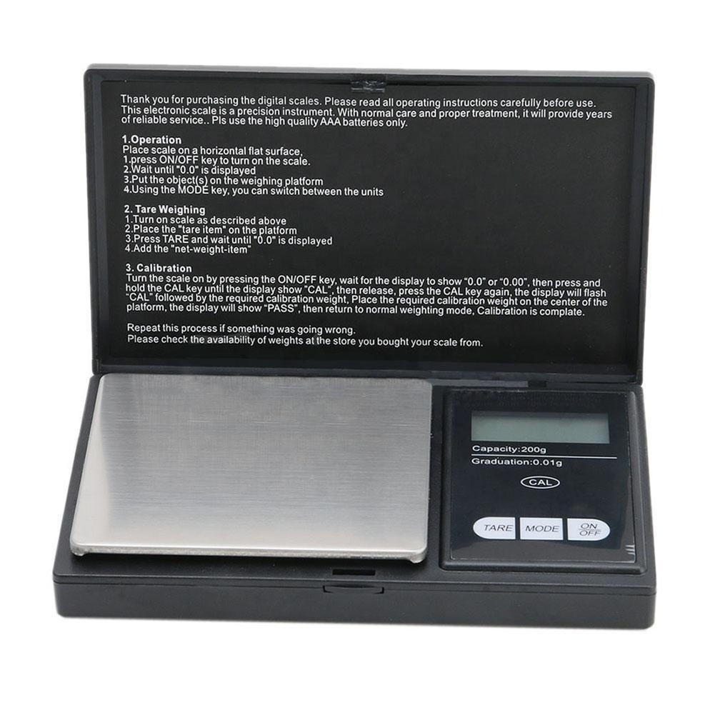 High Precision LED LCD Digital Display Portable Electronic Jewelry Scale Portable Pocket Gold Jewelry Medicine Weight Gram Scale