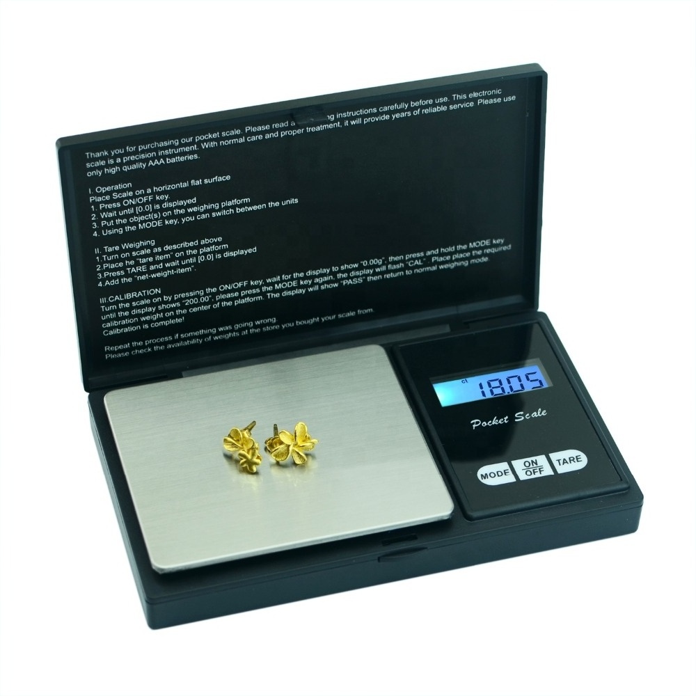 High Precision LED LCD Digital Display Portable Electronic Jewelry Scale Portable Pocket Gold Jewelry Medicine Weight Gram Scale