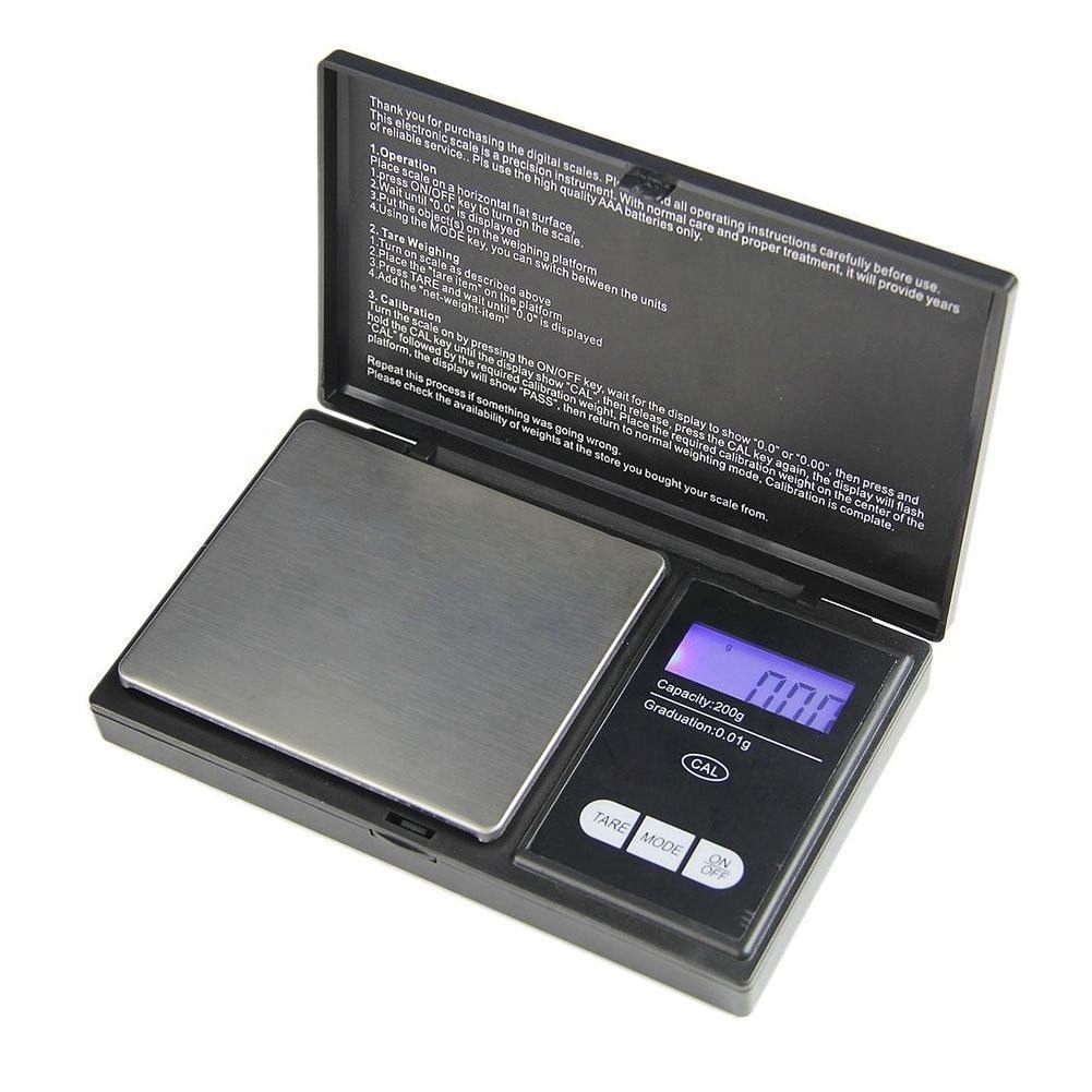 High Precision LED LCD Digital Display Portable Electronic Jewelry Scale Portable Pocket Gold Jewelry Medicine Weight Gram Scale