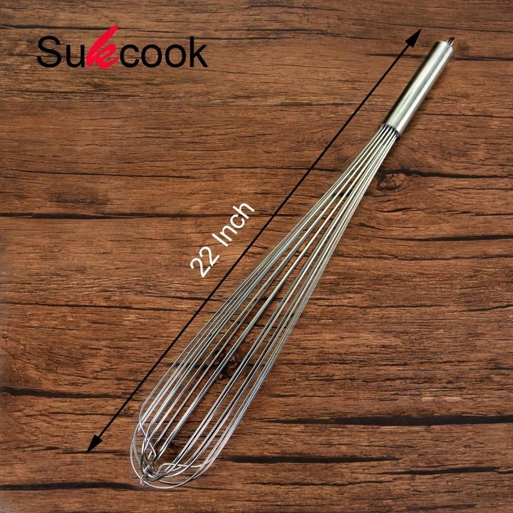 High quality kitchen accessories stainless steel 22 inch metal egg beat egg whisk