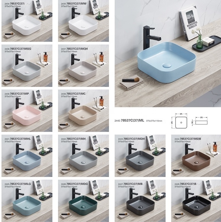 Factory Supply Ceramic  Washbasin Water Sink Bathroom Vessel Sink Cabinet Wash Basin Counter Top  Lavabo Bathroom Sink