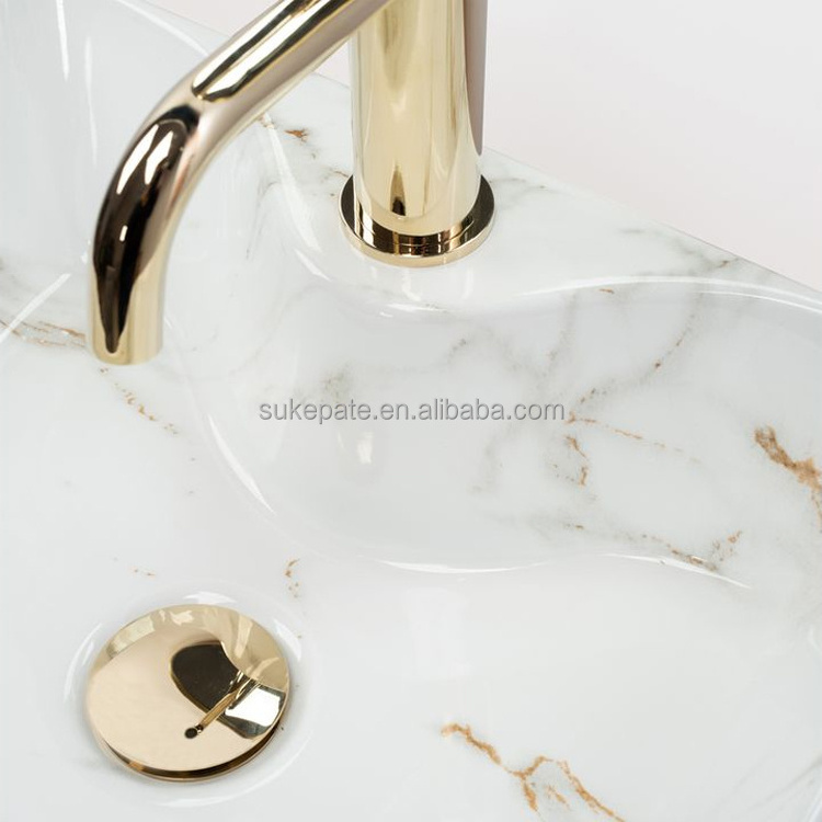 Factory direct bathroom vasque marble design ceramic marble basin luxury lavabo de salle de bain washbasin wasbak table top sink