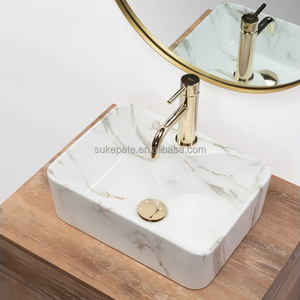 Factory direct bathroom vasque marble design ceramic marble basin luxury lavabo de salle de bain washbasin wasbak table top sink