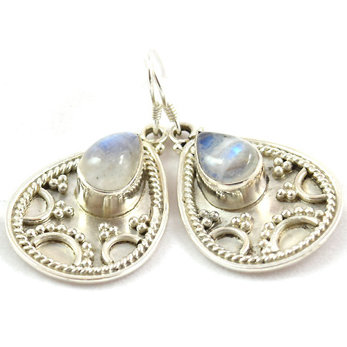 Best design 925 sterling silver earrings rainbow moonstone spring summer valentine mothers day christmas jewelry for women