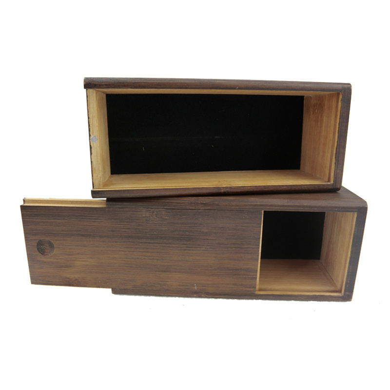 Package Box Wood Package Box Double Bottle Package Black Wooden Luxury Wine Box