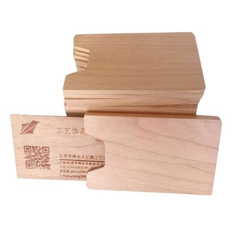 wholesale custom Bamboo Wood Engraving Carving Business Cards with holder box key card for hotel