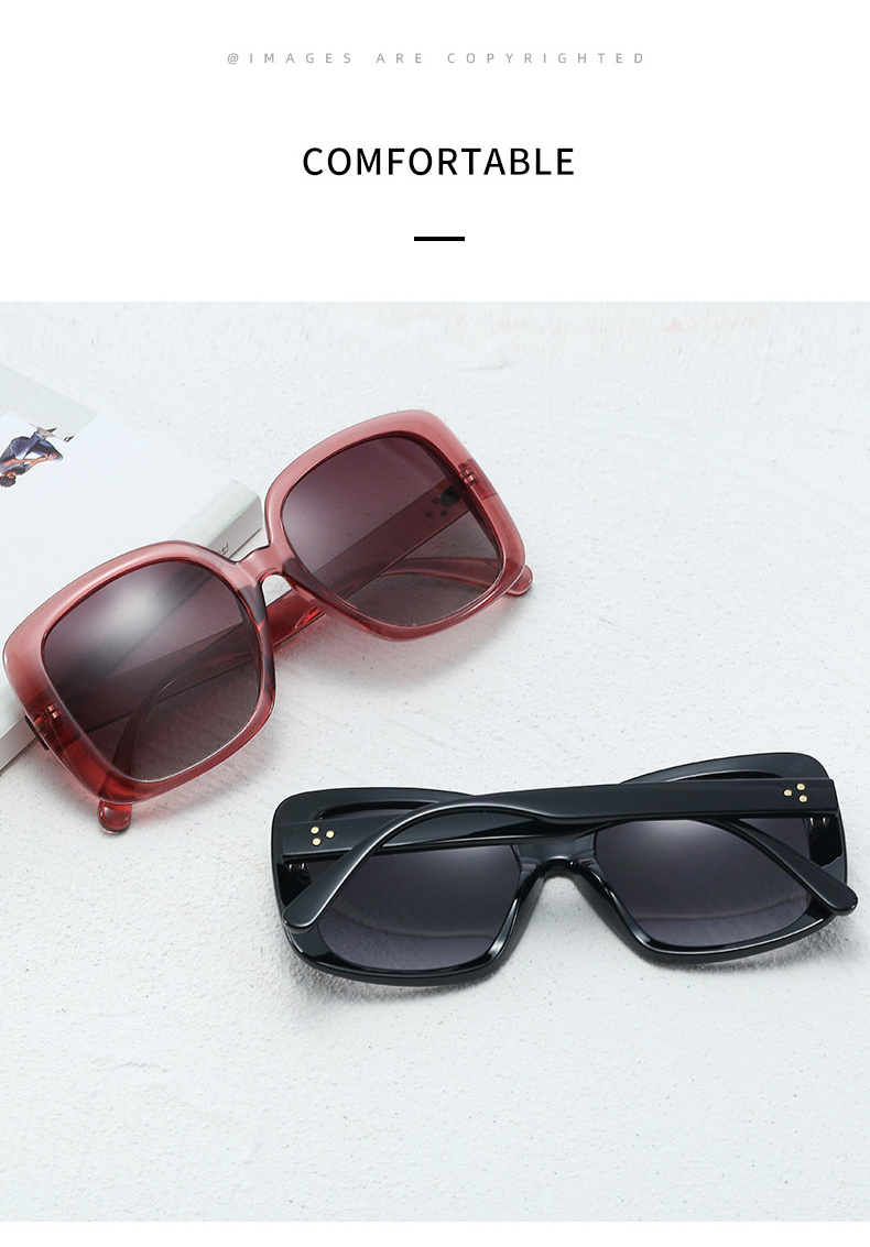 New large frame sunglasses Women's polarized sunglasses Cross border sunglasses Hot selling glasses in Europe and America