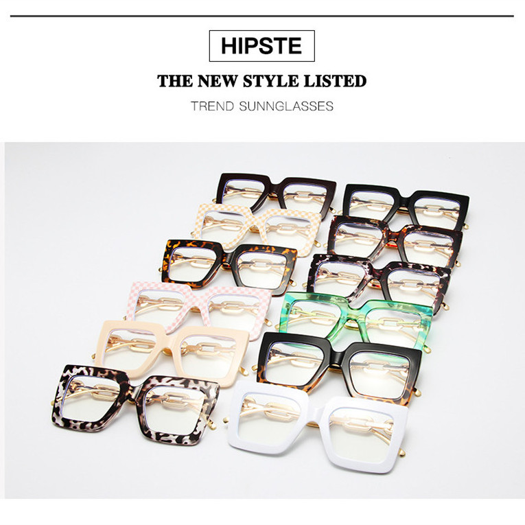 Oversized reading glasses anti blue light acetate optical eyeglasses square frame computer reading eyewear