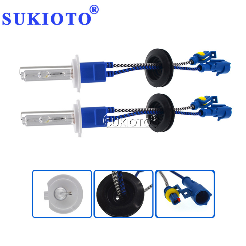 SUKIOTO 12V 100W H1 H3 H7 H11 9005 HB3 9006 HB4 HID Xenon Bulb 100W Auto Car Headlight Replacement Lamp 4300K 5000K 6000K 8000K