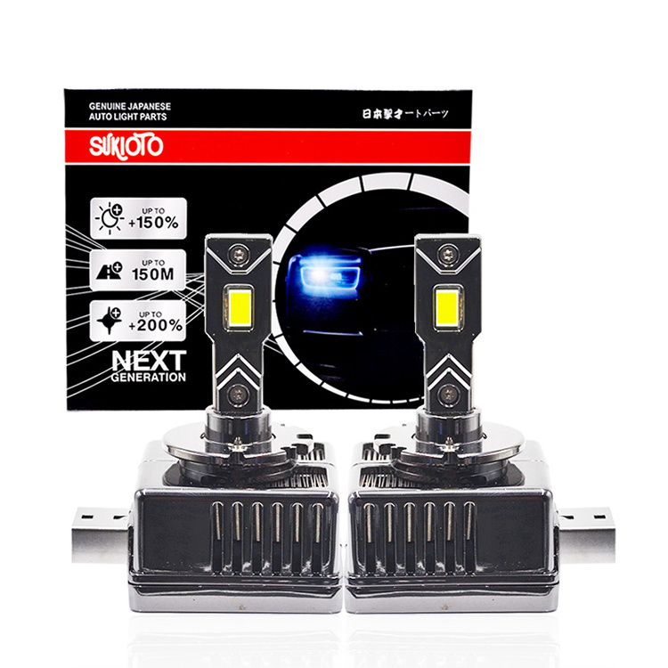 2PCS SUKIOTO GENUINE JAPAN D1S D2S D3S D4S LED Headlights HID D1R D2R D3R D4R Bulb 90W 20000LM Car Light Canbus LED Automobile