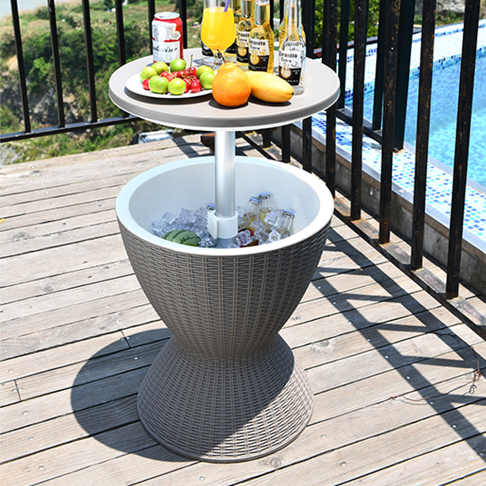 Height Adjustable Party Drinks Cocktail Ice Cooler Beach Bar Table