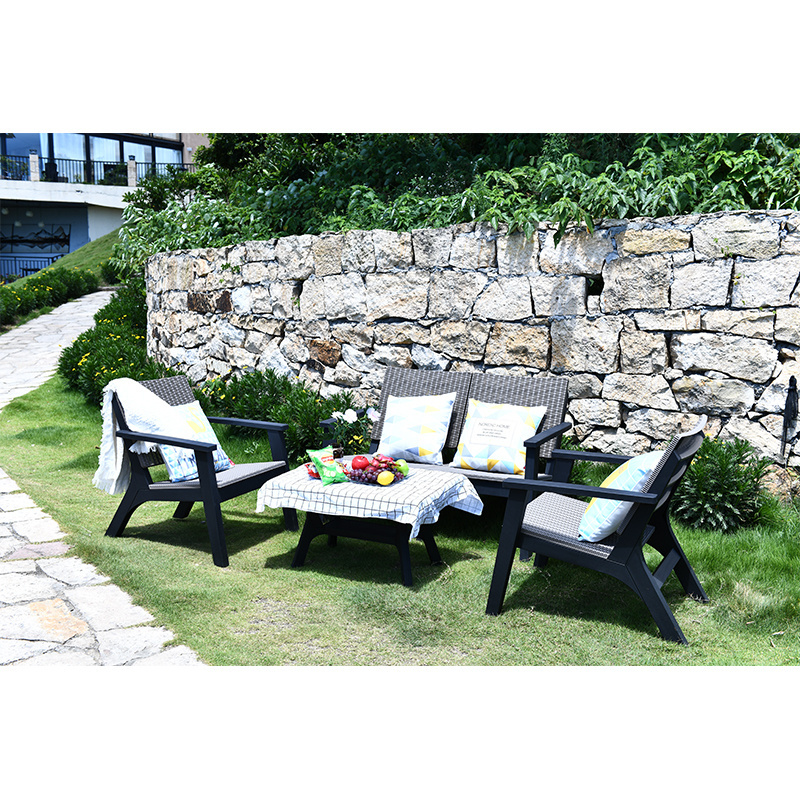 Best Seller Outdoor Furniture Garden Set Plastic Resin Chair Wicker Sofa Set Rattan Patio Furniture