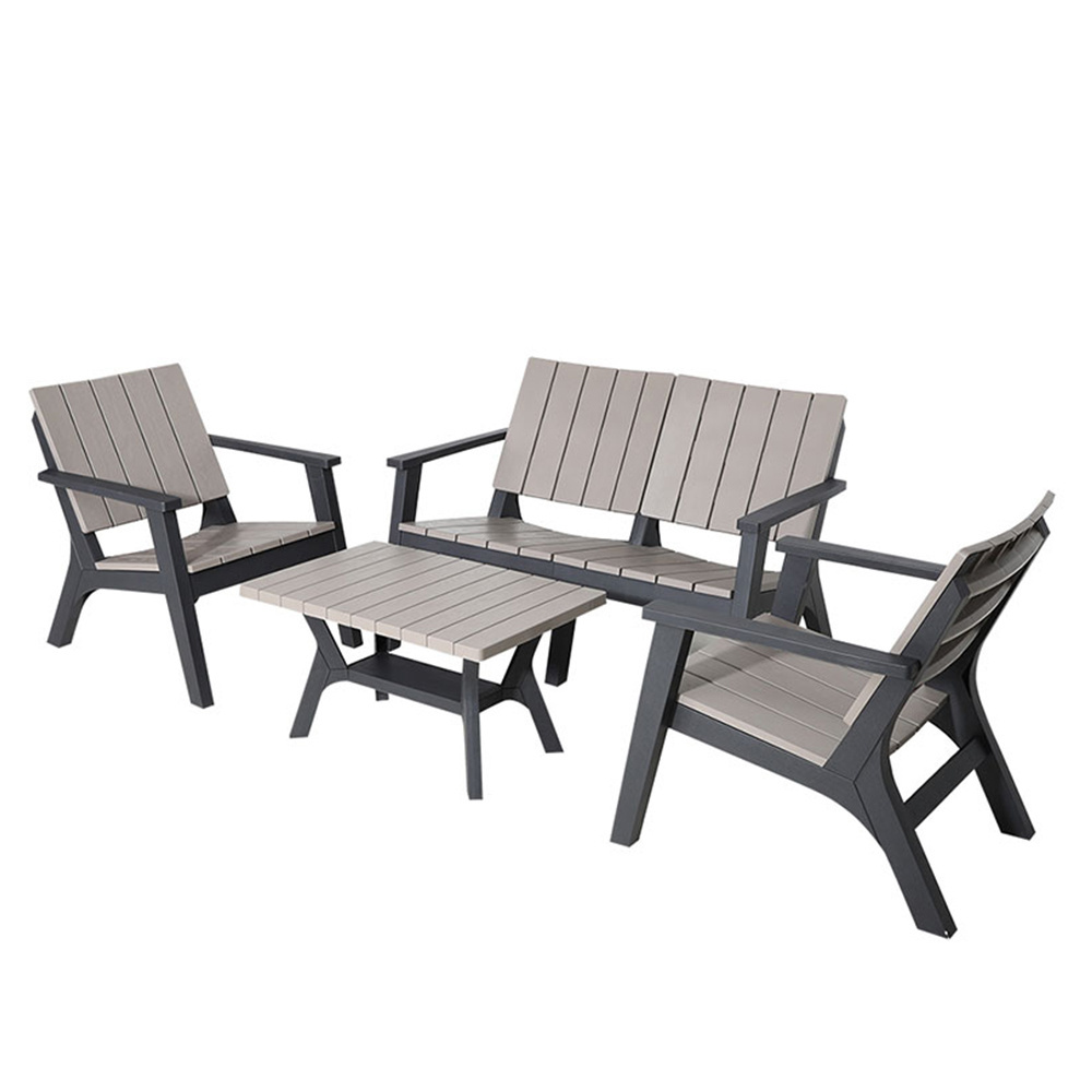 Weatherproof 4 Pieces Modern Garden Outdoor Patio Furniture Sofa Set