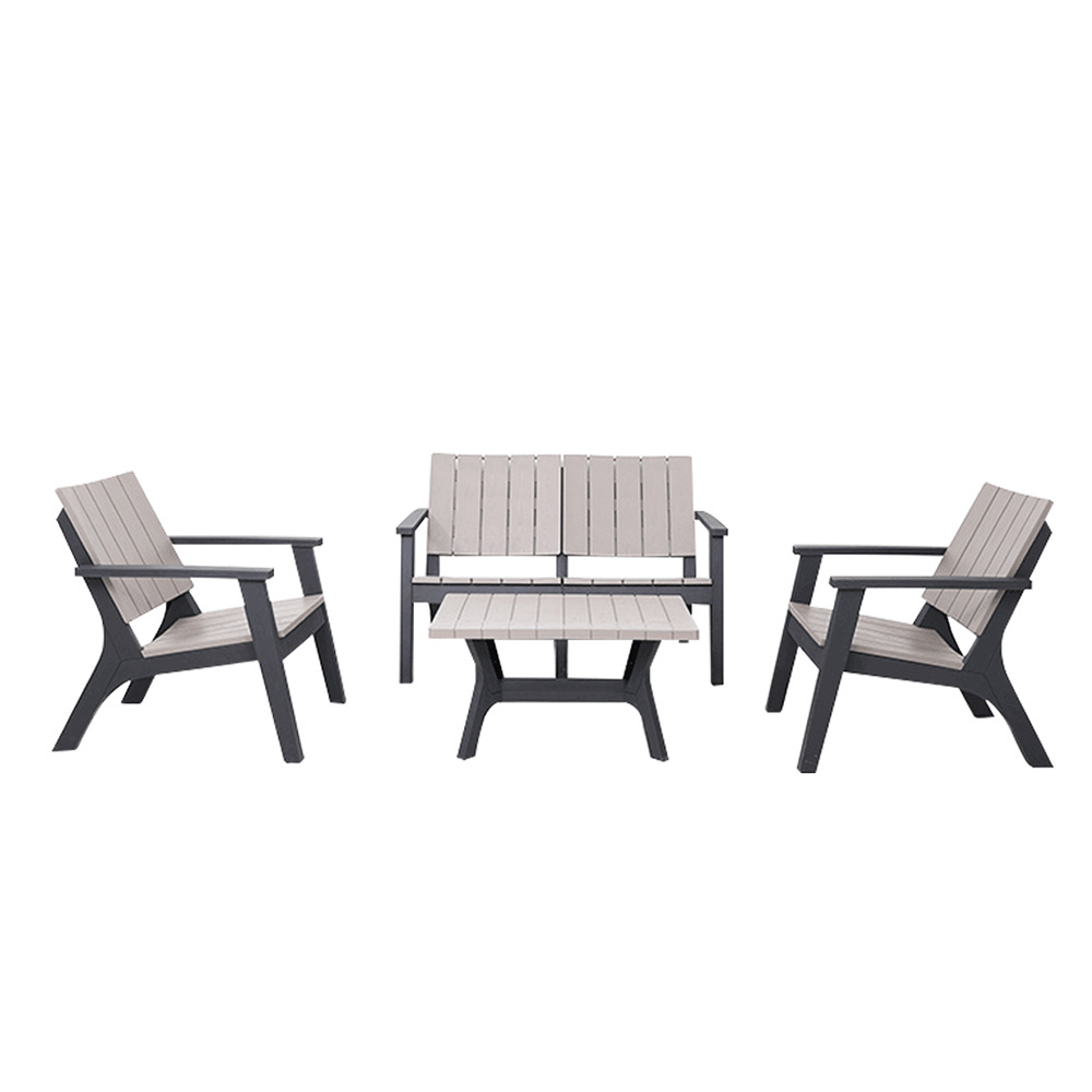 Weatherproof 4 Pieces Modern Garden Outdoor Patio Furniture Sofa Set