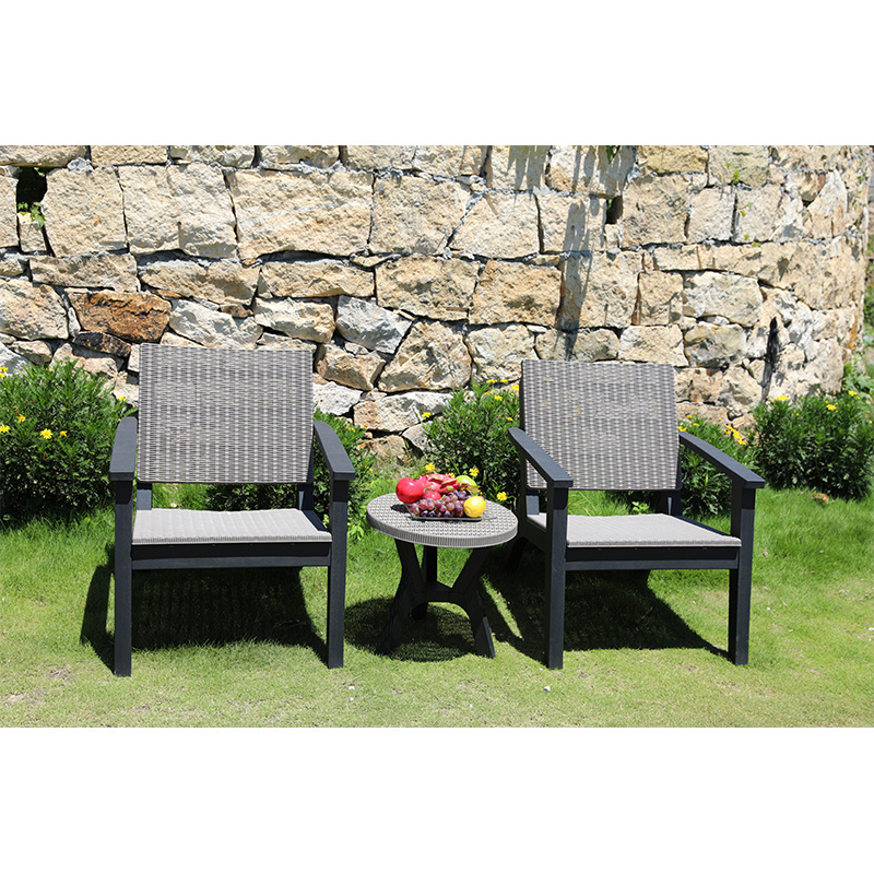 Patio Swimming Pool Plastic Wicker Rattan Garden Chairs And Table Set