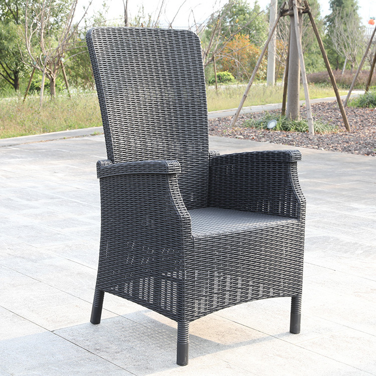 Weatherproof Restaurant Garden Outdoor Porch Rattan Dinning Armchairs